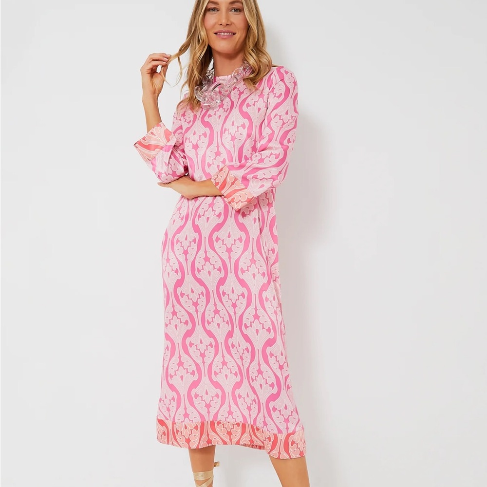 Tuckernuck Pink Geometric Hayes Midi Dress